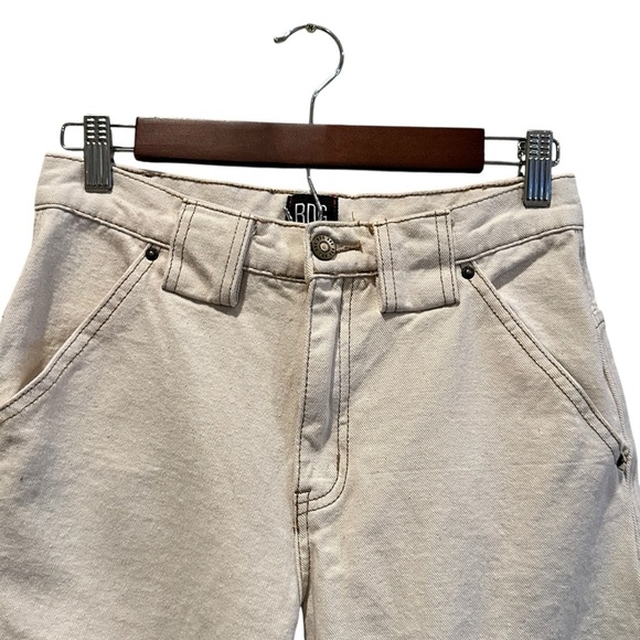 BDG Urban Outfitters Cream 100% Cotton Denim Cargo Joggers Women’s Size 26 - Picture 2 of 7